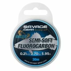 Savage Gear Semi-Soft Fluorocarbon Seabass 30m 0.32mm Clair