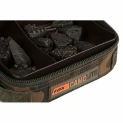 Fox Camolite Compact Rigid Lead & Bits Bag -Accessoires Soldes Boutique clu439 camolite leads bag contents detail 1 550x550w